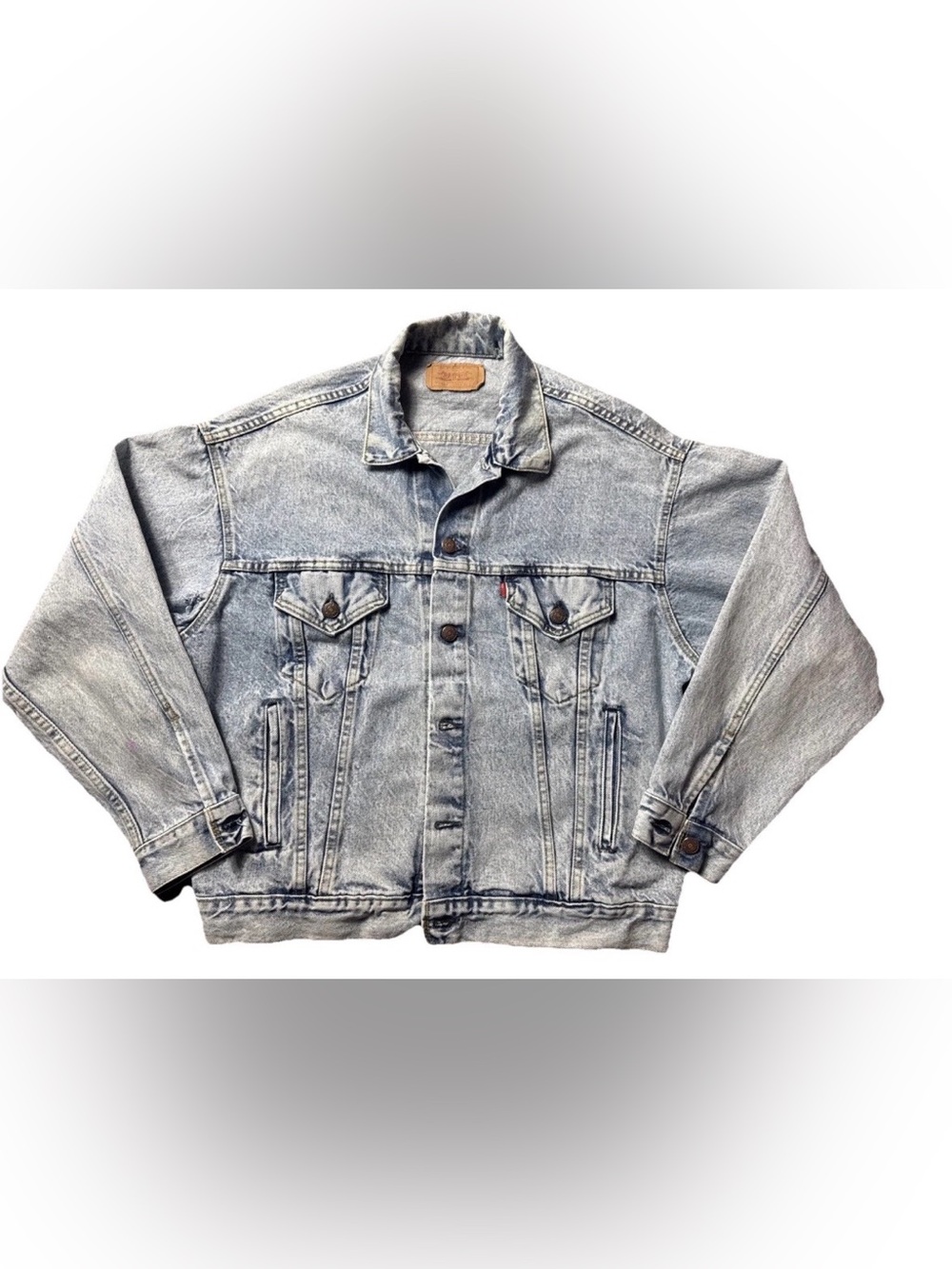 Vintage Levis 80s Trucker Denim Jacket Mens Size Large Light Denim Type 3